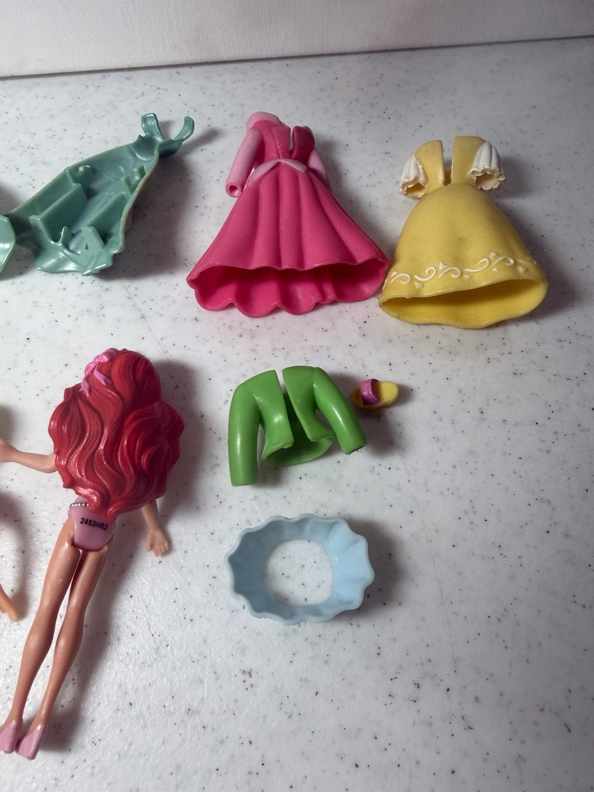 Disney Princess Polly Pocket Mini Doll Lot Ariel Belle Cinderella Merida 16 pcs