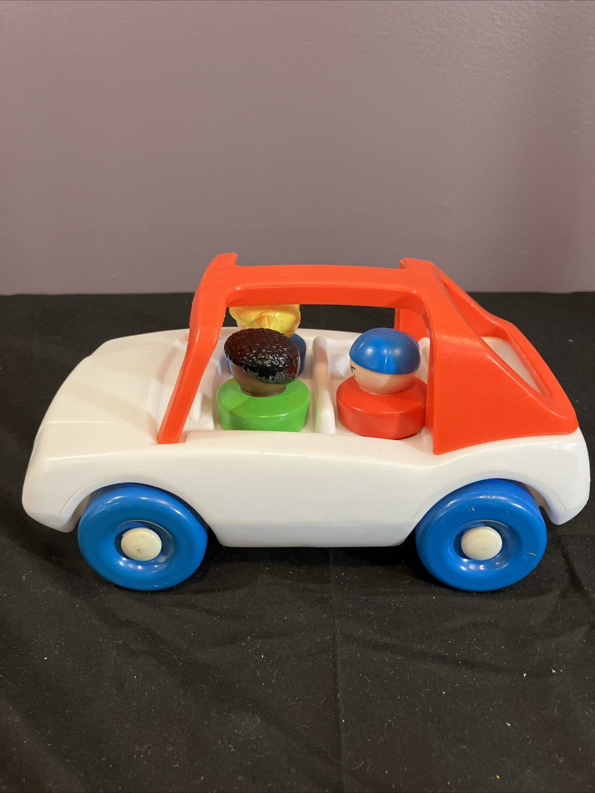 Vintage Little Tikes Toddle Tots Family Car Push Toy Figures 1980s