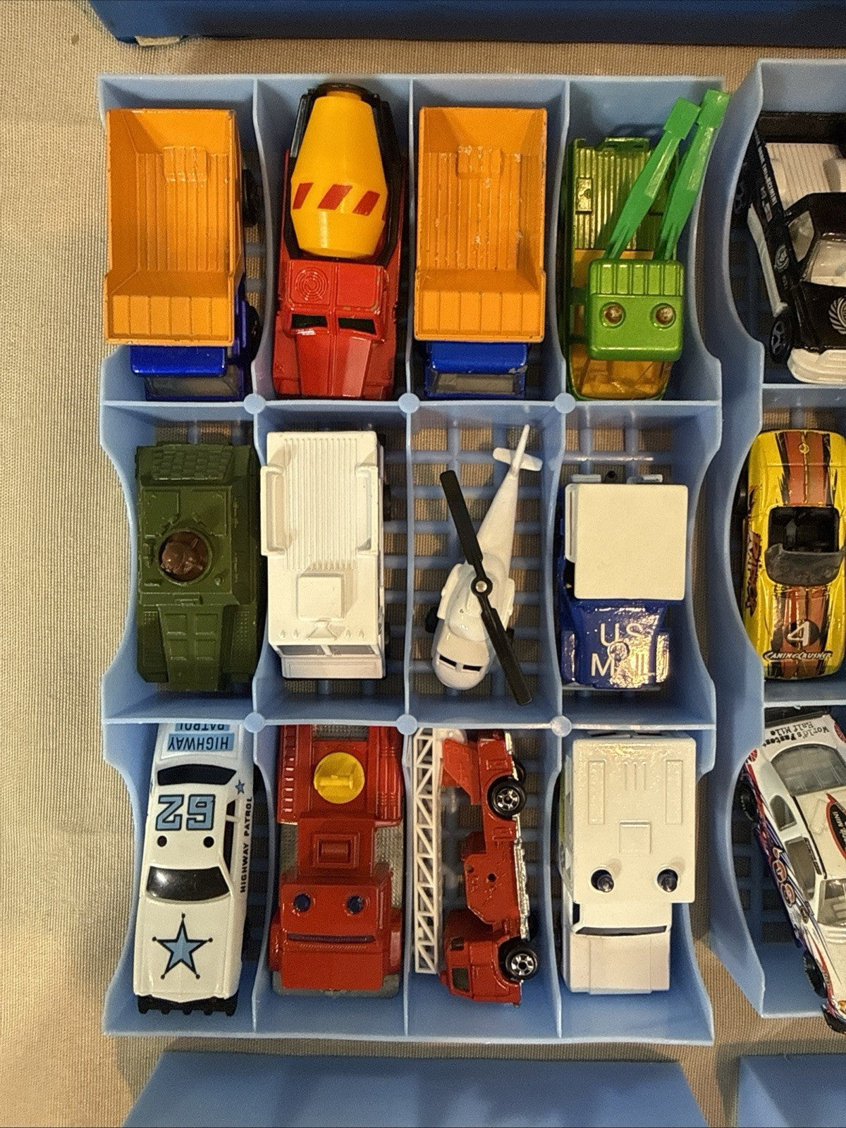 Vintage Tara Toys 48 Car Case Deluxe Diecast Carrying Case + 48 Cars 1980s-2000s