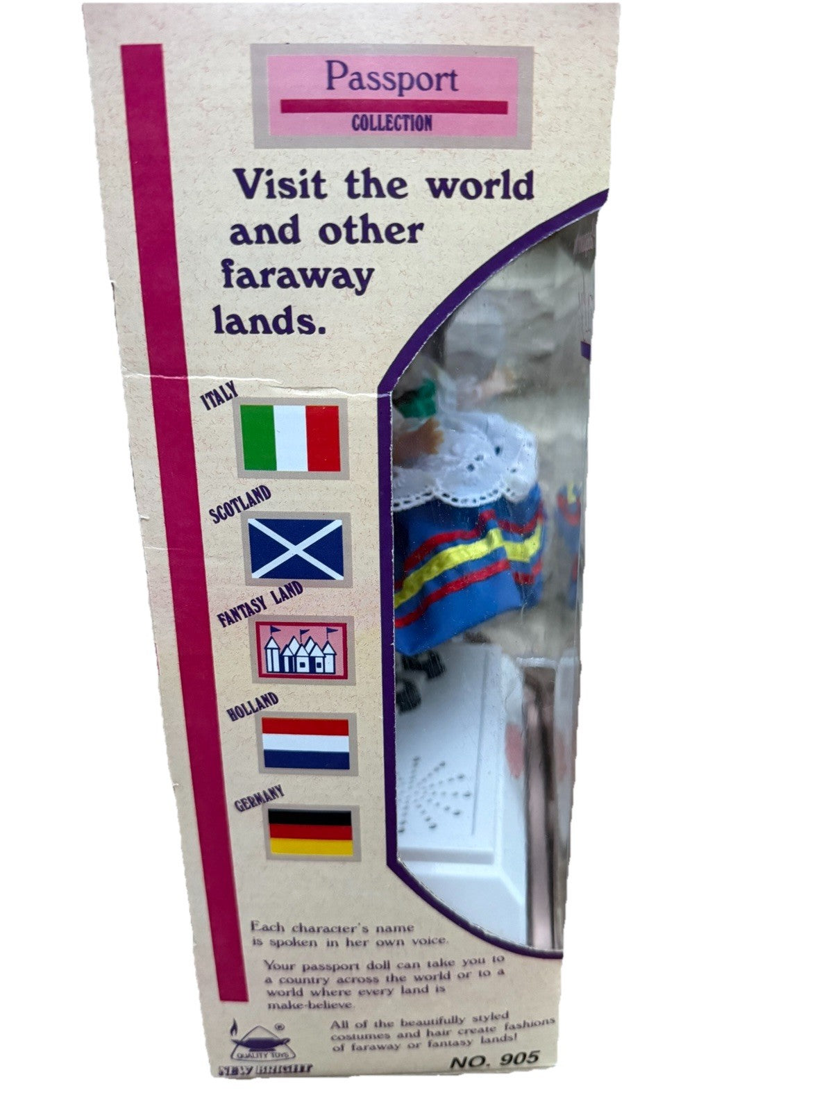 Vintage 1993 Passport To Italy Sleepy Eye Doll 7" Talking Doll Toy NEW IN BOX
