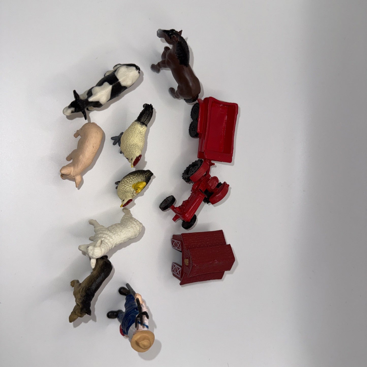 Vintage Safari Ltd 1998 Farm Tractor Barn Animal Figures Lot 11 Pieces