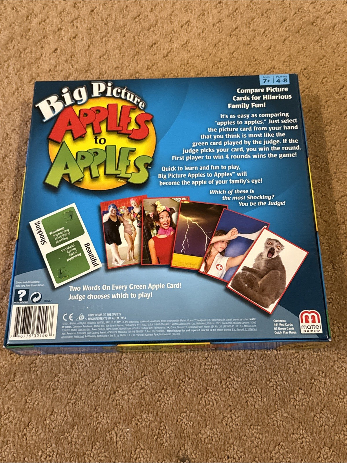 Apples to Apples Big Picture Family Card Game Mattel - Complete 2013