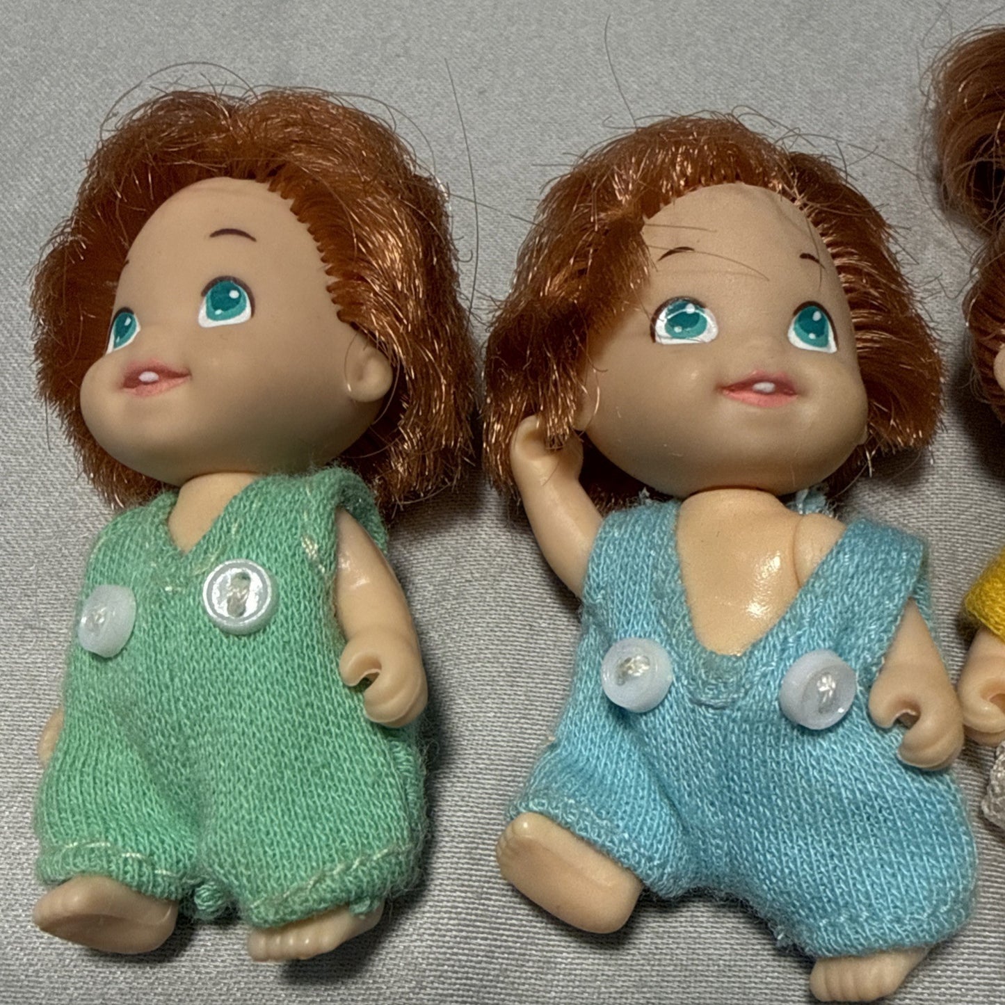 Vintage TYCO Quints Sunny Time Magic Playset Dolls Full Set of 5  2" Dolls