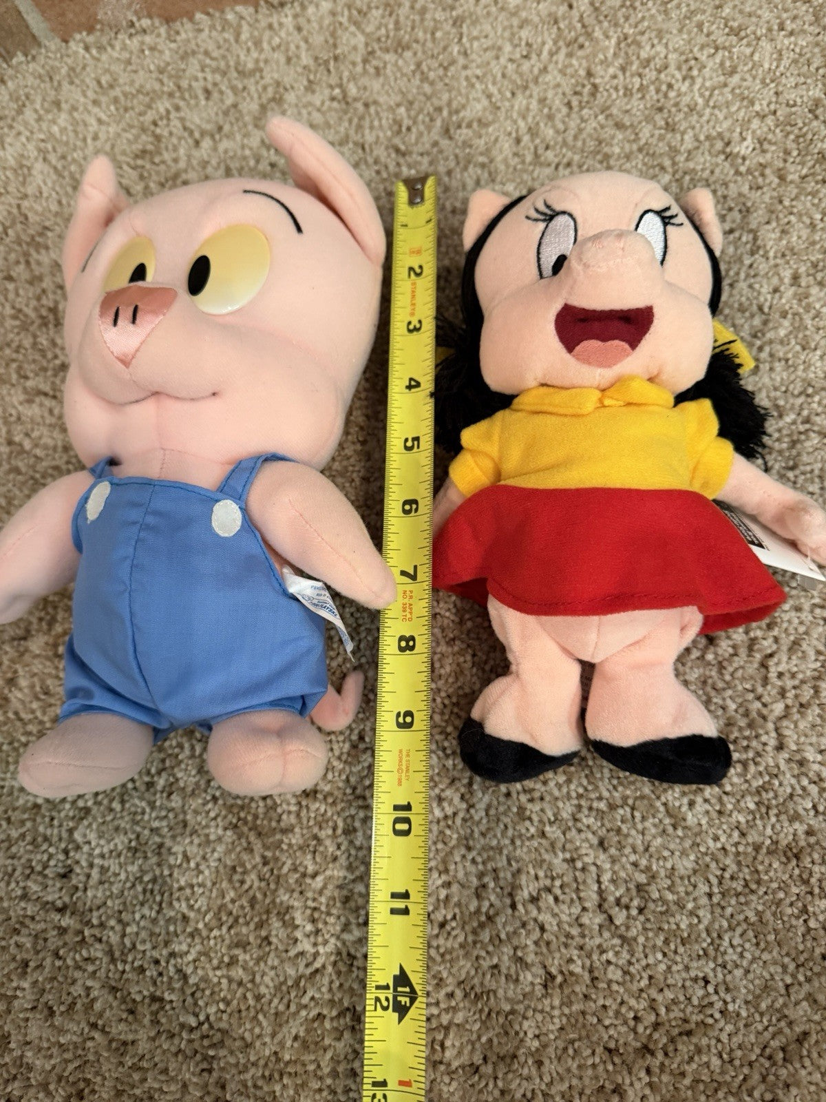 1998 Warner Bros Studio Store PlaySkool Looney Tunes Plush Set Lot 2