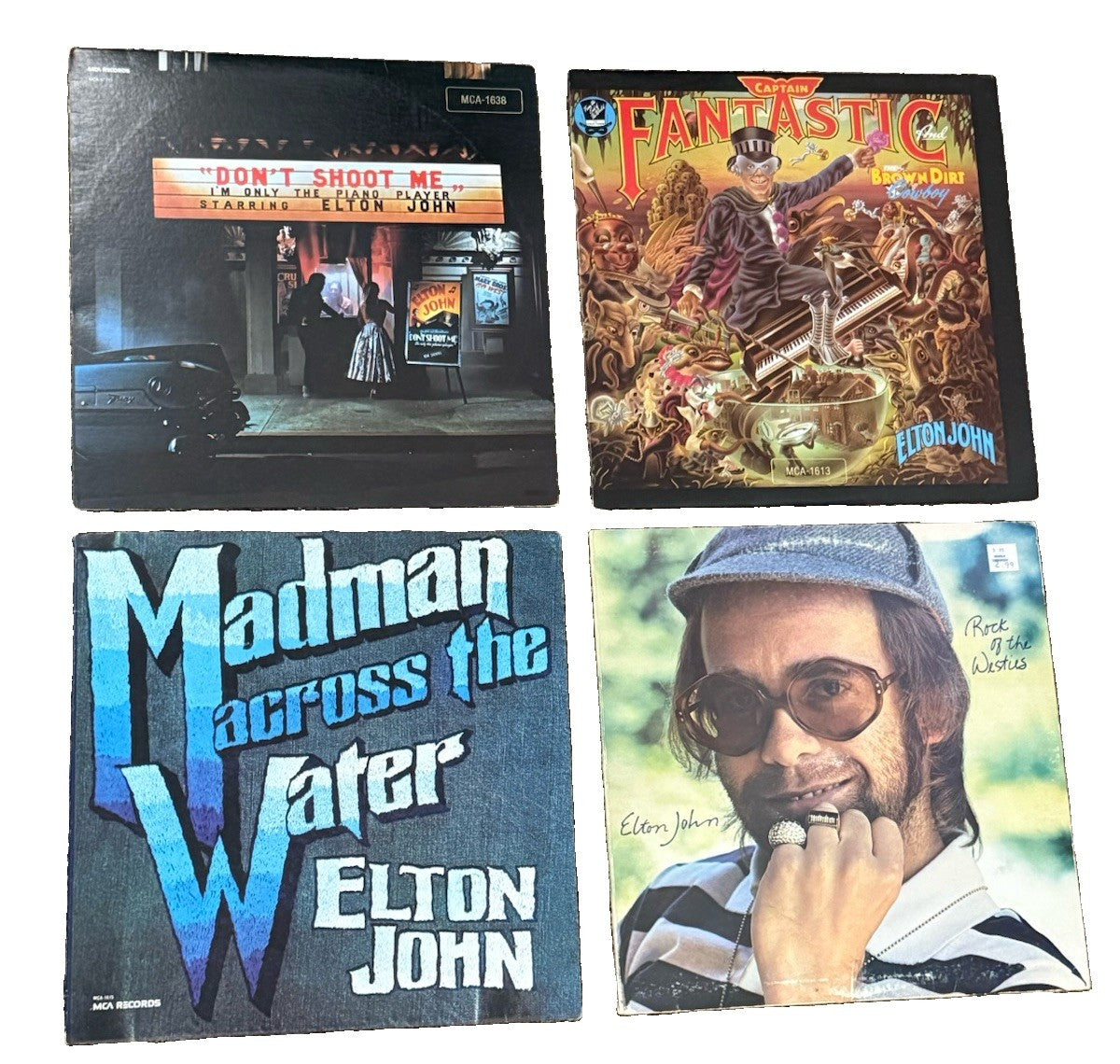 Elton John Vinyl 4 LPs Madman Dont Shoot Me Captain Fantastic Rock Westies