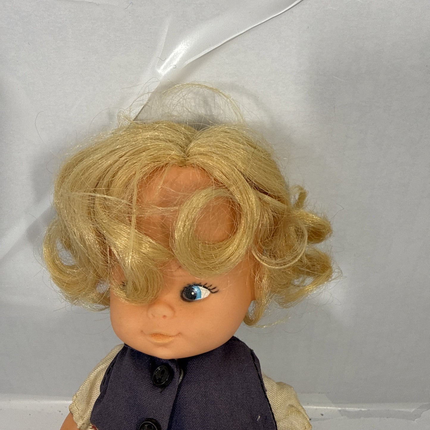 Vintage Hong Kong Pocket Doll Side Glancing Eyes Folk Costume Boy Doll