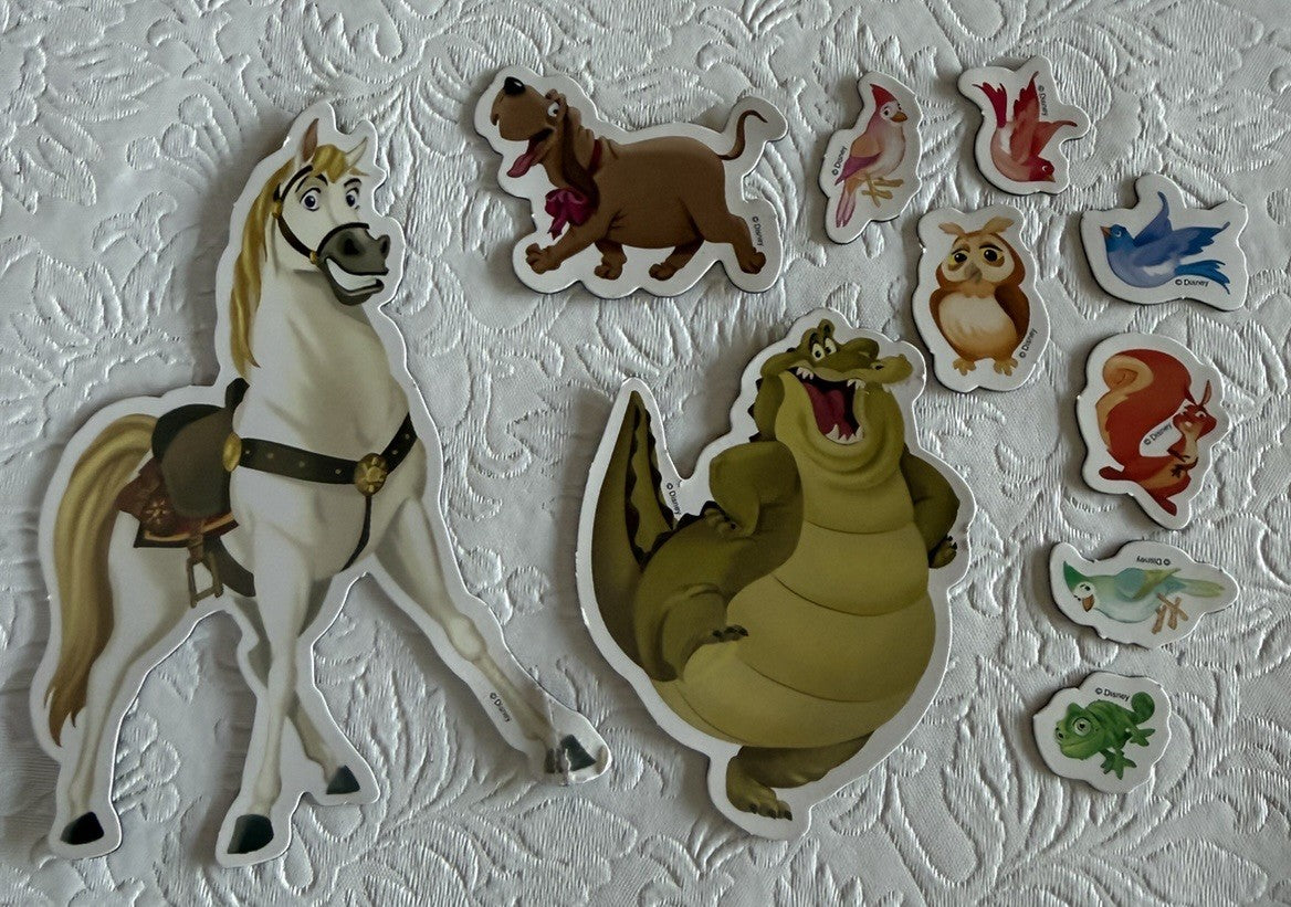Royal Friends Magnetic Play Set Rapunzel and Tiana Magnetic Parts Only No Book