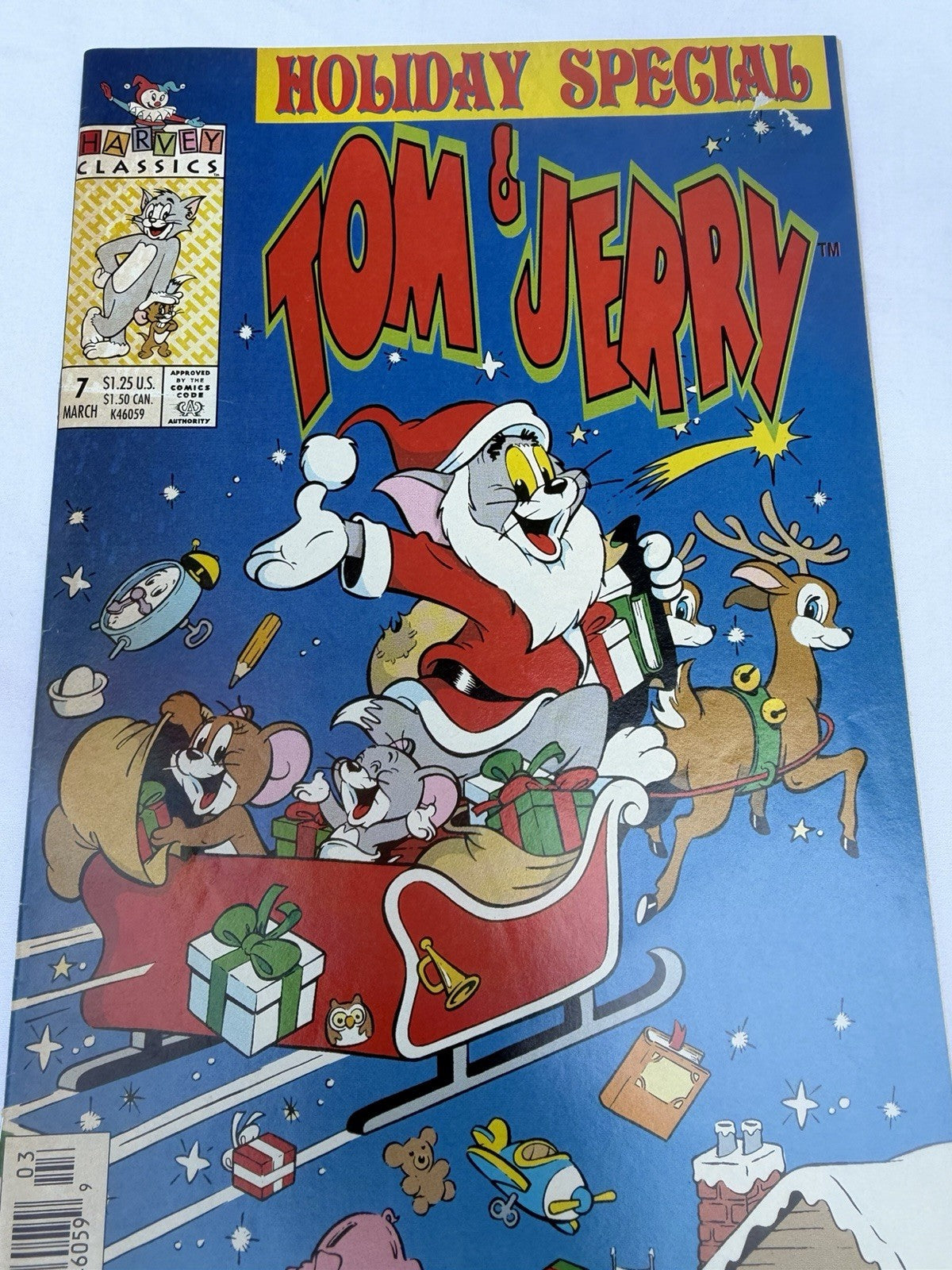Tom and Jerry Woody Woodpecker Holiday Comic Book Lot Harvey Vintage Christmas
