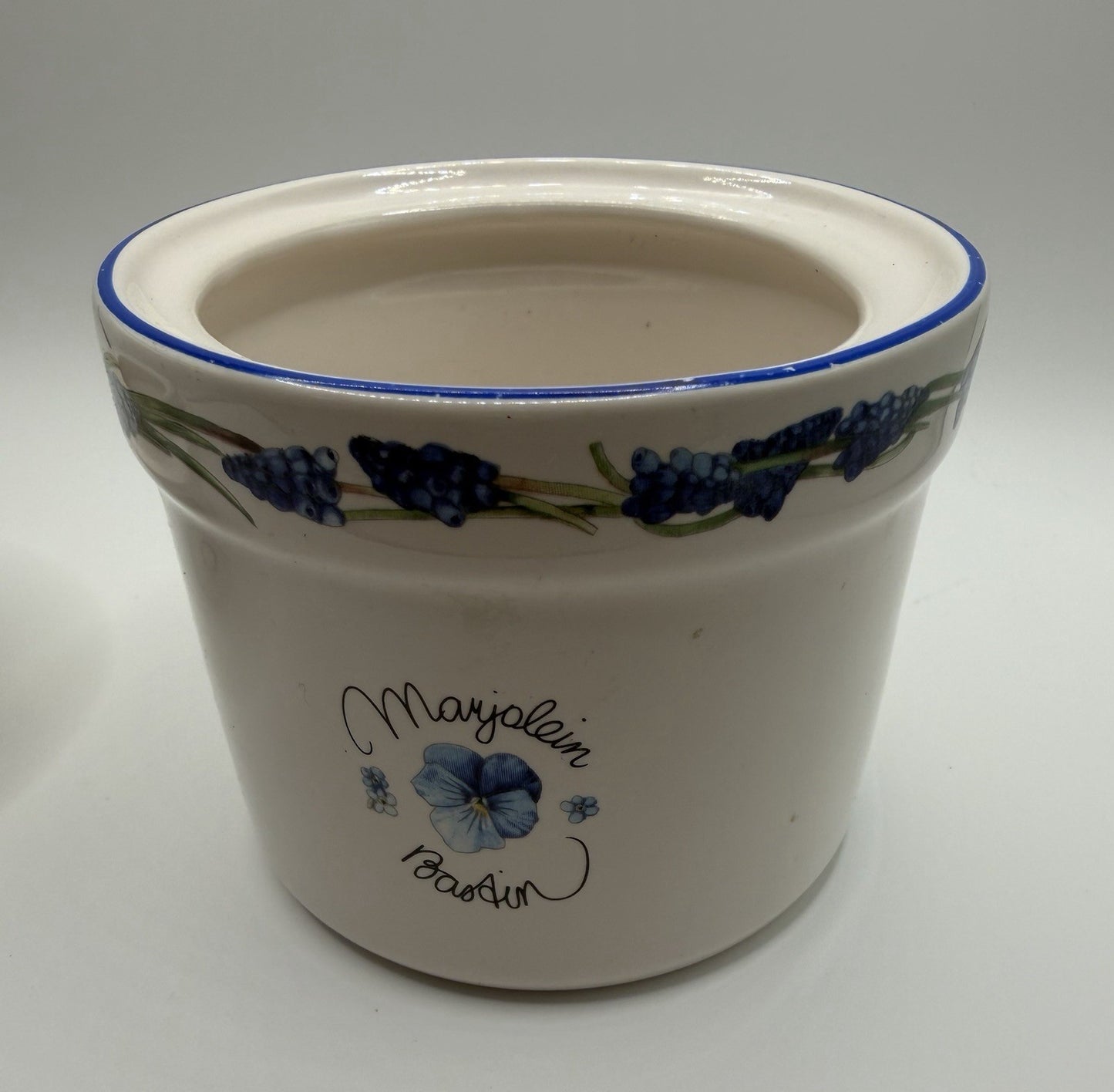 Marjolein Bastin Blue White Canister Jar Floral Kitchen Storage