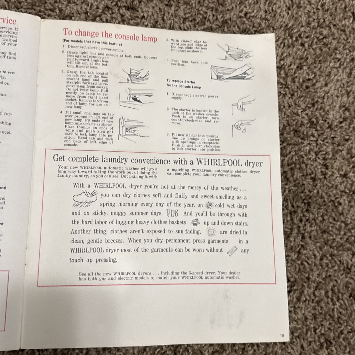 Vintage 1980s Whirlpool The Laundry Guide Automatic Washers Stain Guide Book