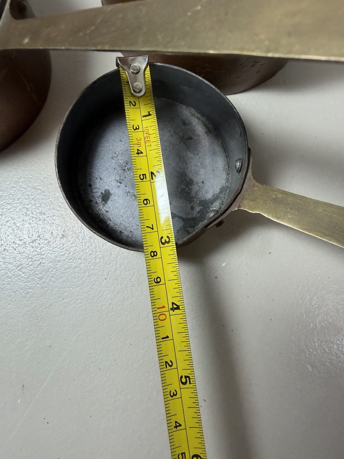 Vintage Copper Cookware Pot Pan Mixing Bowl Measuring Cup Ladle Skimmer Kitchen