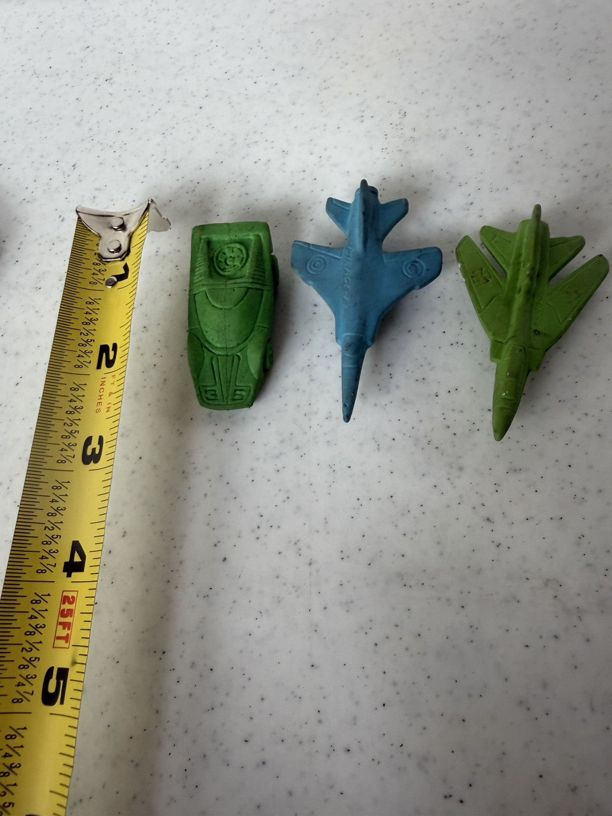 Vintage 1970s-90s Novelty Eraser Lot: W.C. Fritos, Monkeys, Jets & More