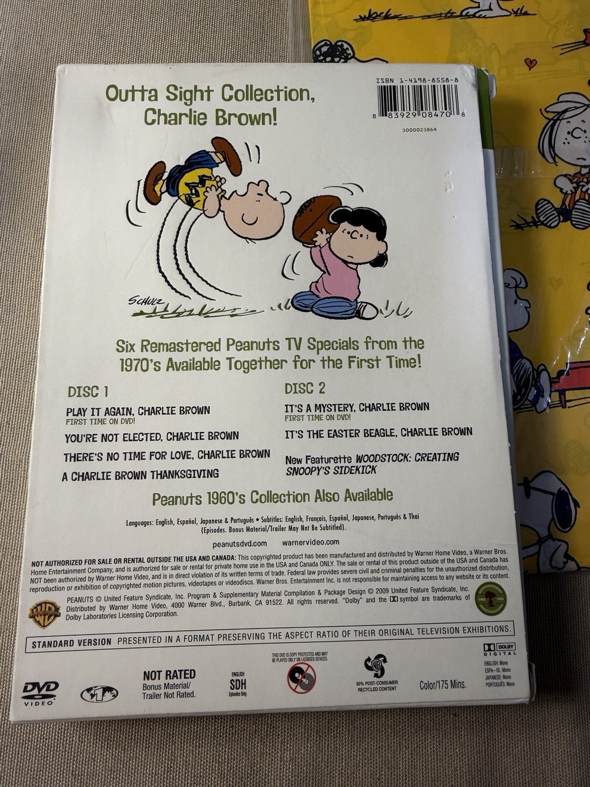 Vintage Peanuts Charlie Brown Snoopy Toy Car Gift Wrap 1970s Mixed Collection