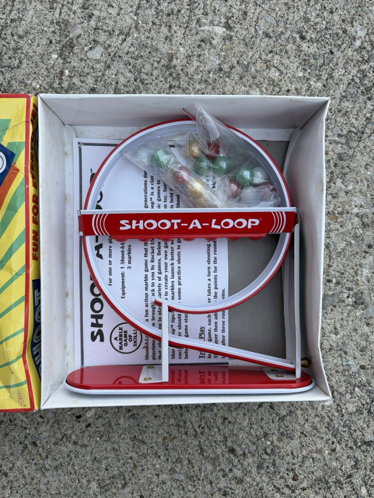 Vintage Rocket USA Shoot A Loop Marble Skill Game Tin Desktop Toy New in Box
