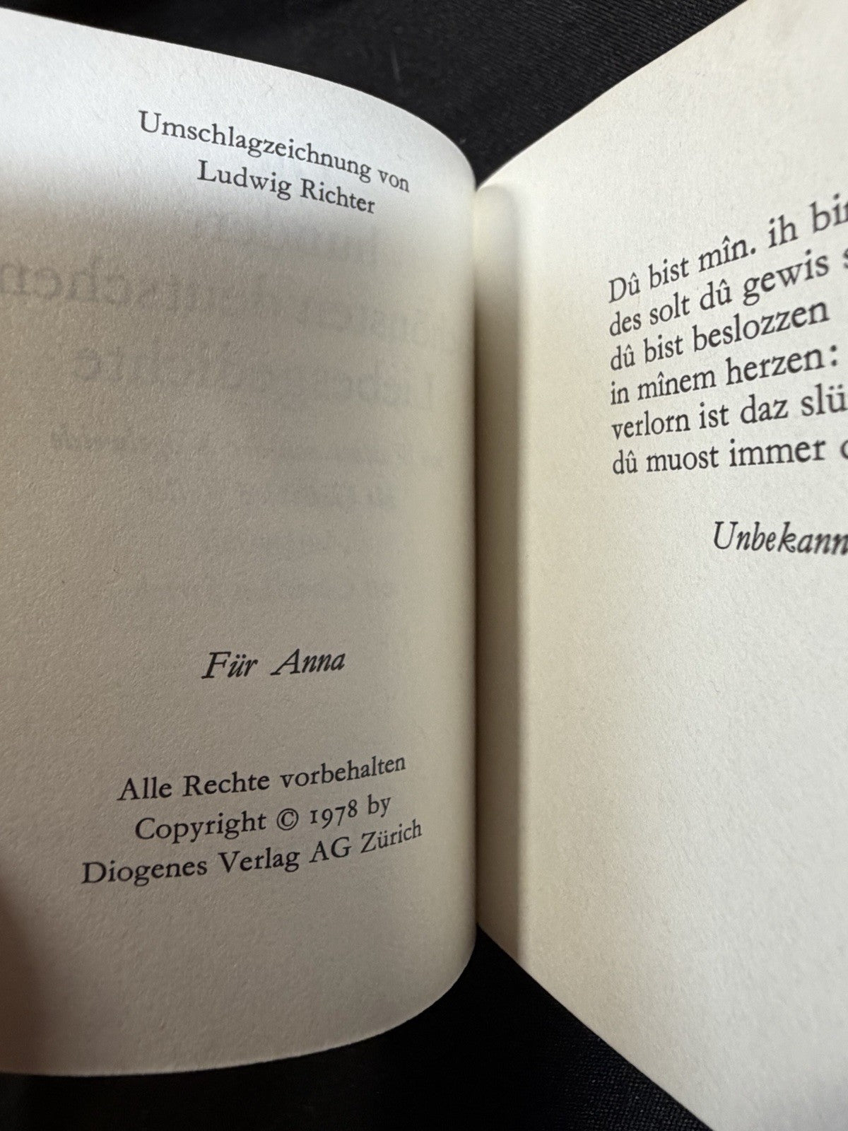 Vintage German Mini Books Love Poems Butterfly Blue Wings Lot