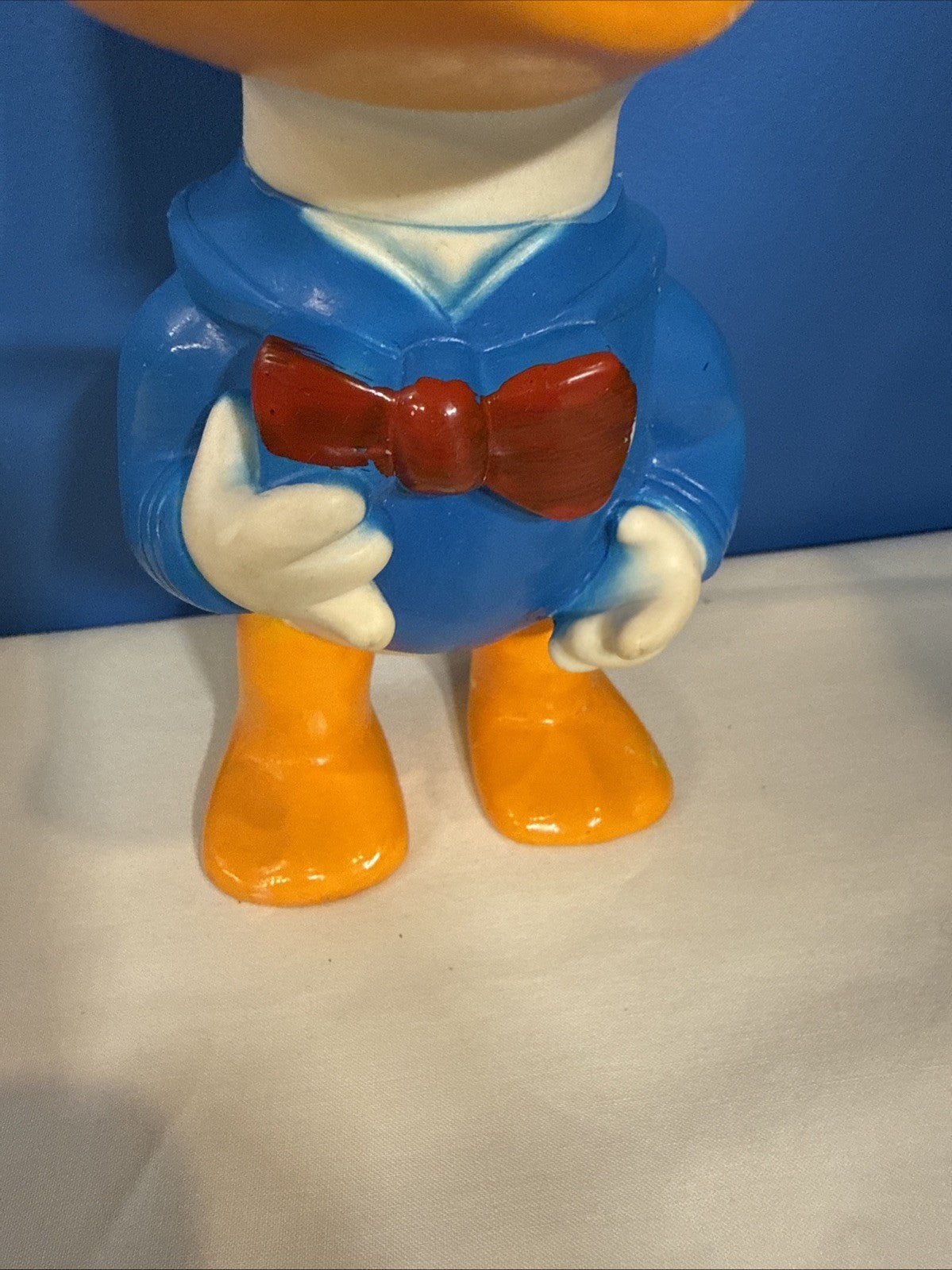 Vintage Walt Disney Donald Duck Vinyl Squeaker Toy Japan 8.5 Inch Figure