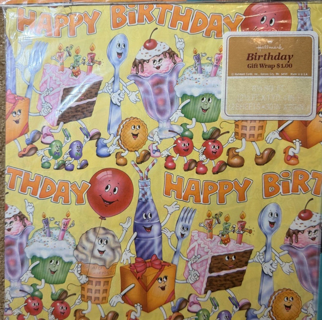 Vintage Gift Wrap Lot 6 Sealed Packs Flintstones Jetsons Hunchback Notre Dame