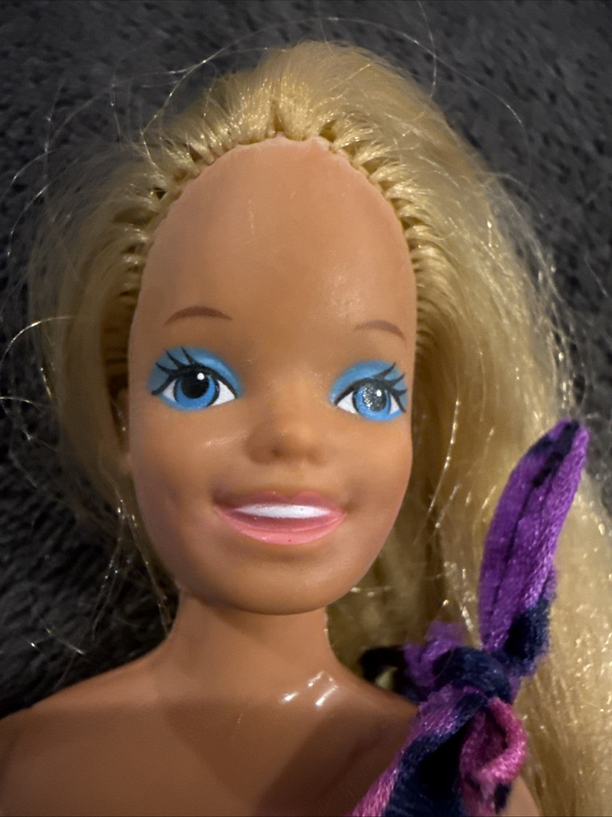 Vintage 1985 Mattel Tropical Skipper Barbie Doll Blonde Yellow Blue Swimsuit