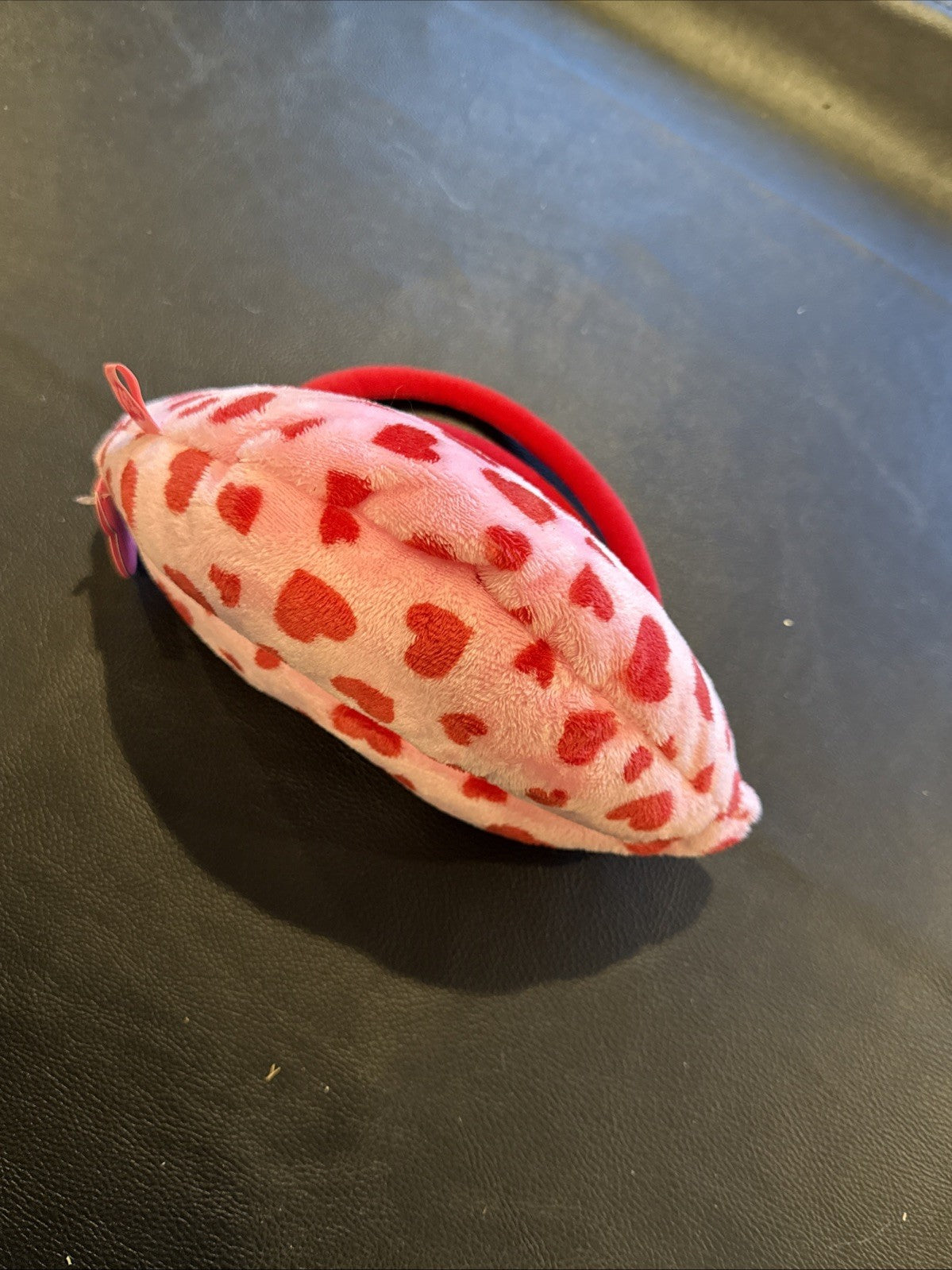 Ty Pinkys Smooches Purse Pink Red Hearts Plush NWT