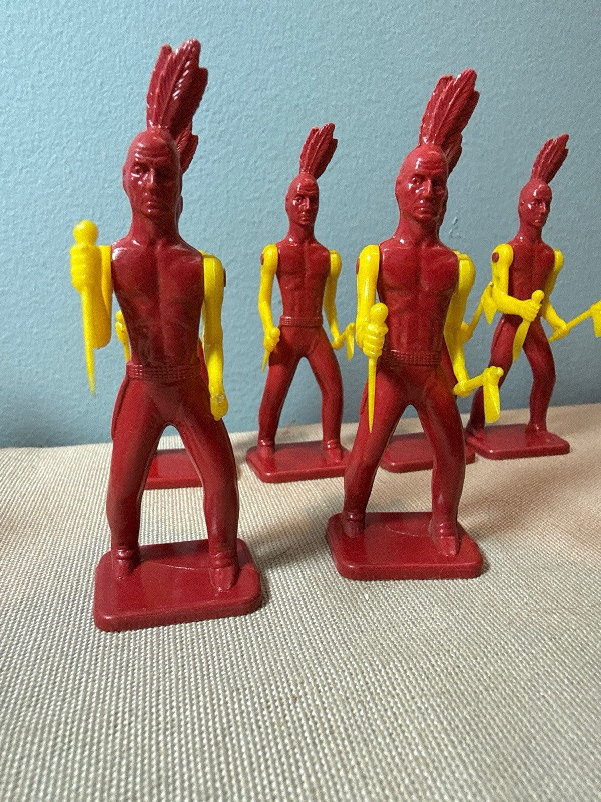 Vintage Ausley Thomasville GA Plastic Cowboys & Indians Lot Of 21 Figures