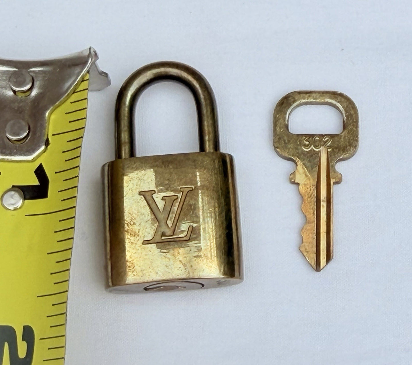 Louis Vuitton Brass Padlock with Key Lock Number 302 Made in France