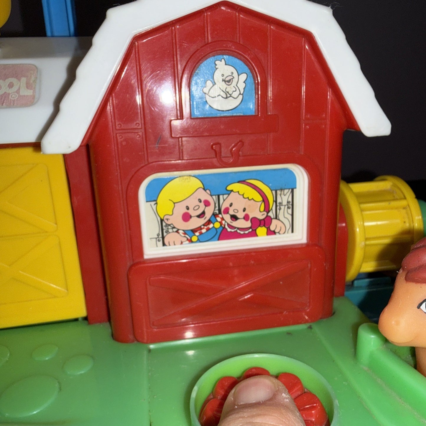 Vintage Playskool Activity Farm 1989 Pop Up Toy Take Along WORKS