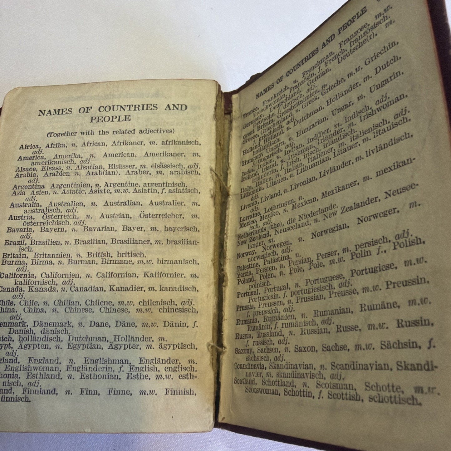 1930s Collins German Dictionary, Kenneth C. Hayens, Vintage Pocket Dictionary