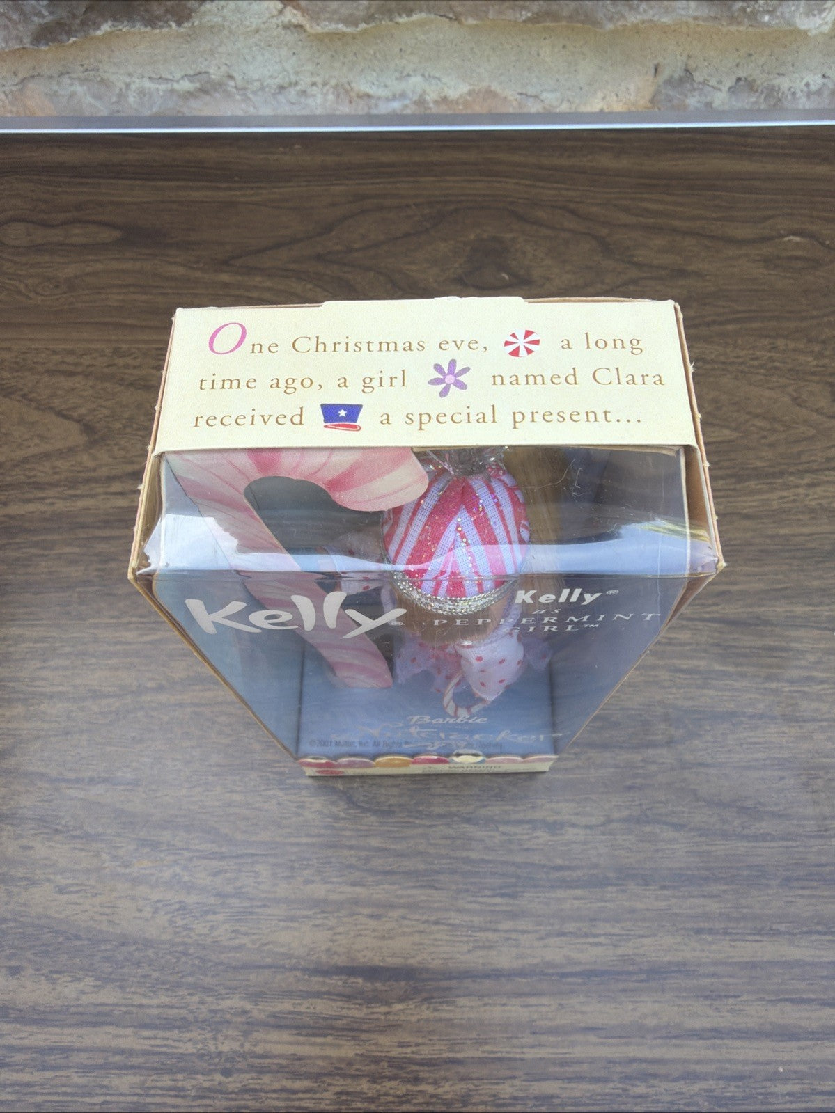 2001 Kelly Barbie Peppermint Girl Nutcracker Doll Blonde New in Box