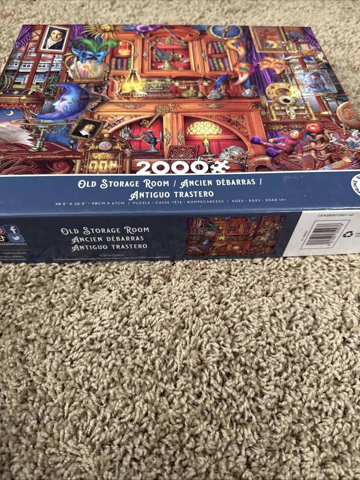 2000 Pc Puzzle Lot 2 Old Storage Room Little Italian Curiosity Shop Ceaco Kodak
