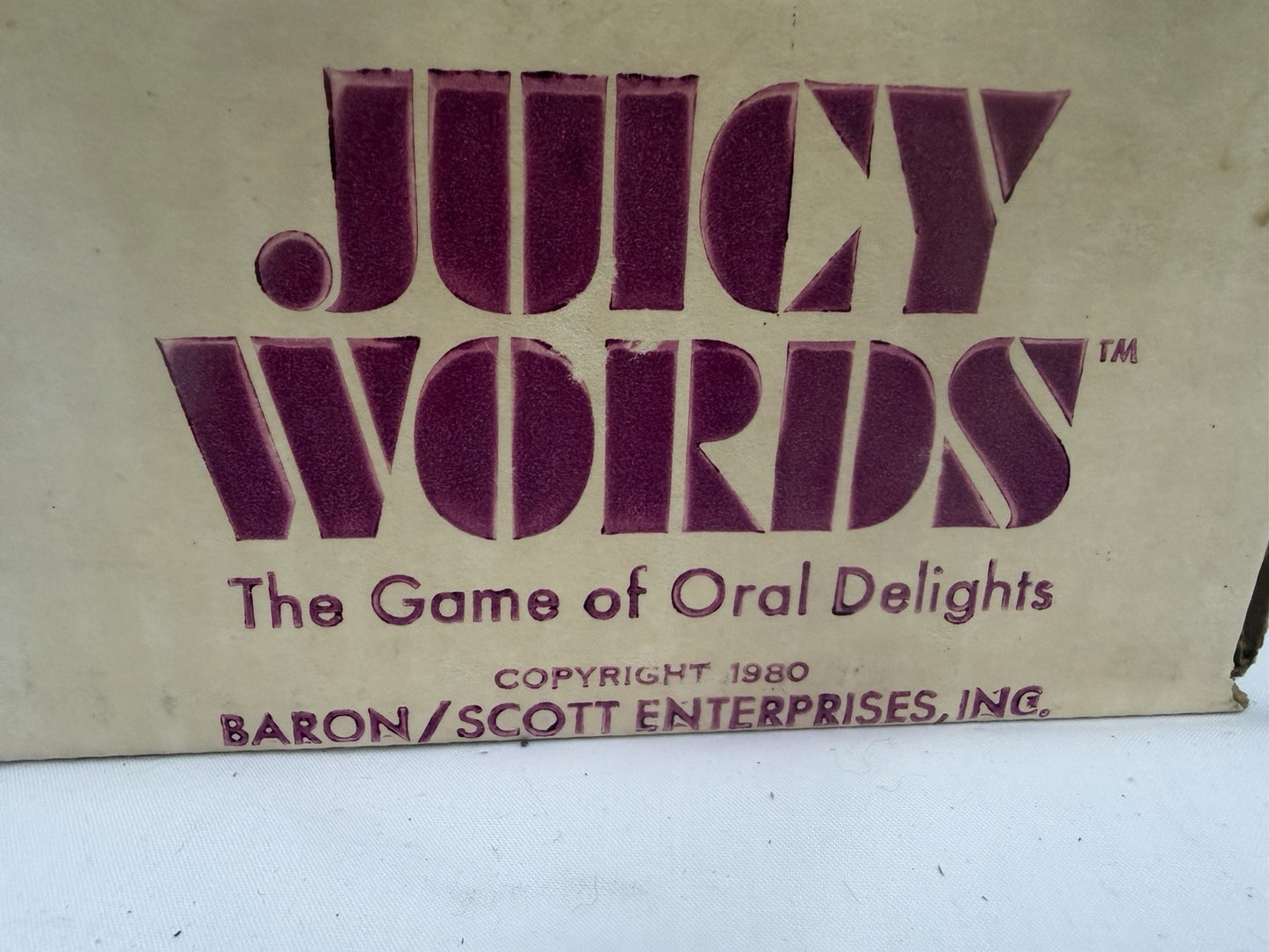 Vintage Juicy Words Adult Party Game 1980 The Game of Oral Delights Dice