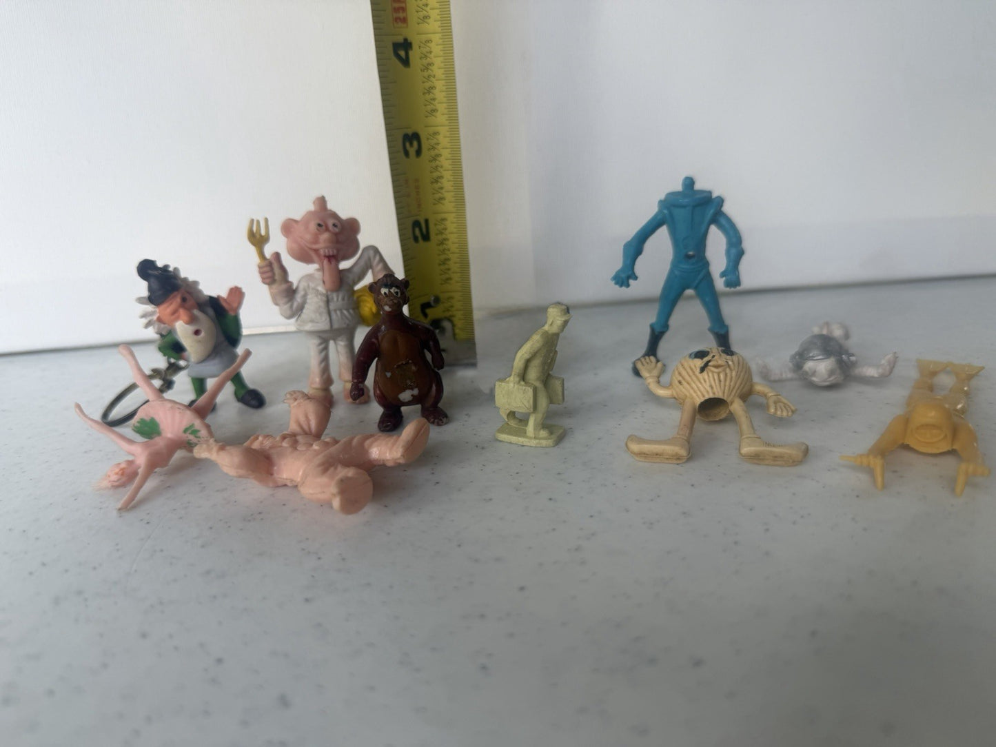 Vintage Plastic Figure Lot - Marx Disneykins, Munch Bunch, Flippy & More