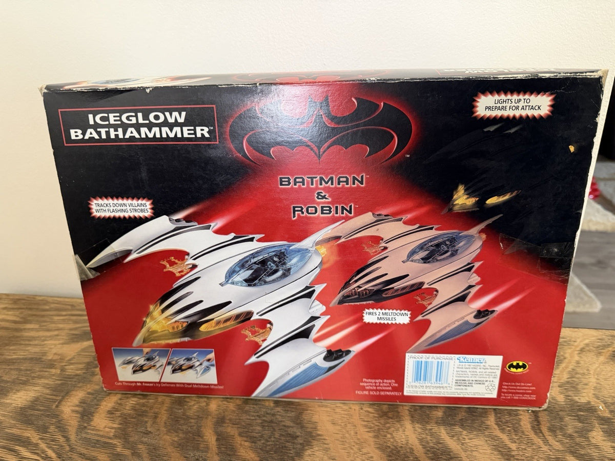 1997 Kenner Batman Robin Iceglow Bathammer Vehicle Sealed Box Vintage DC Toy
