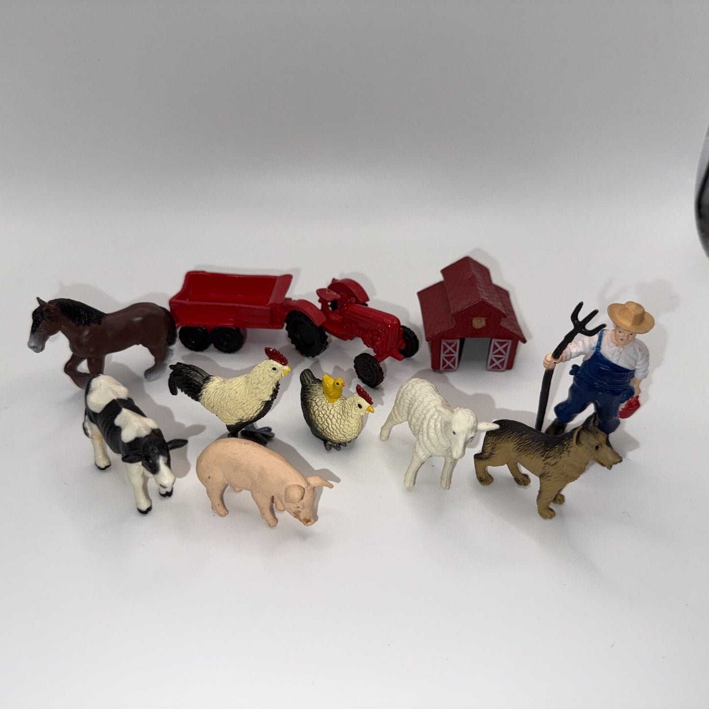 Vintage Safari Ltd 1998 Farm Tractor Barn Animal Figures Lot 11 Pieces