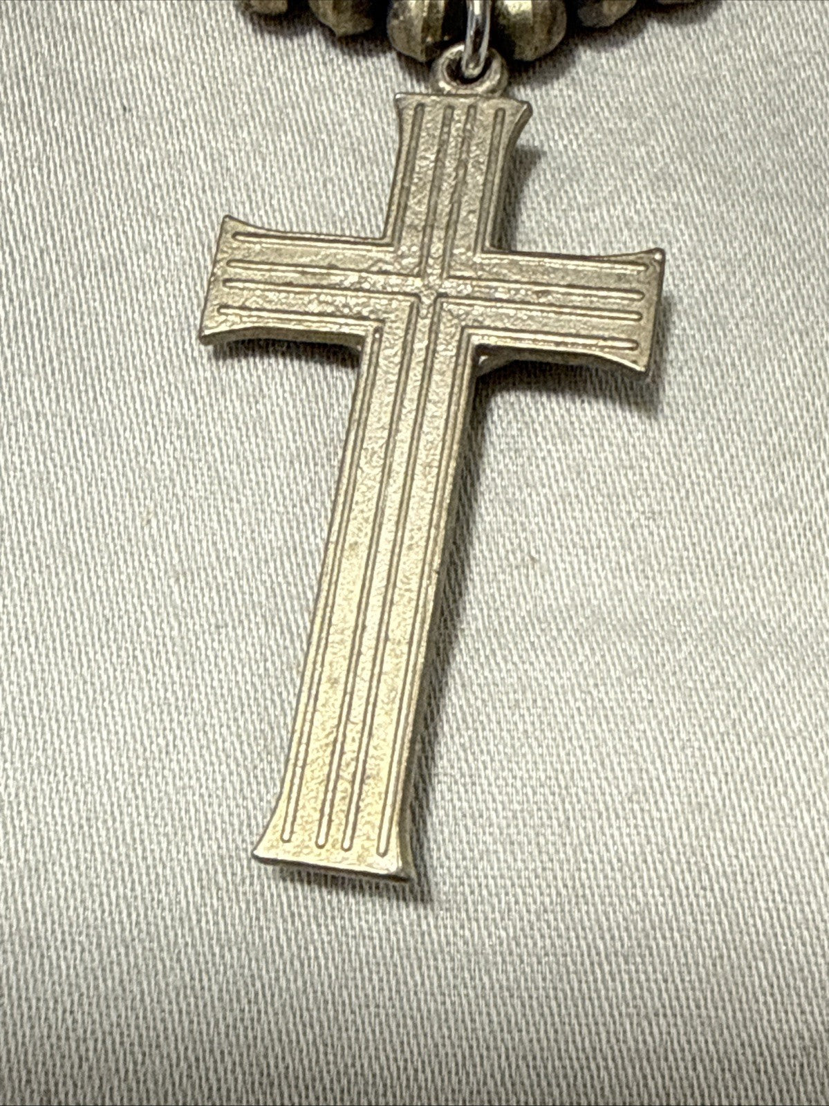 Vintage Crucifix Cross Pendant Necklace Jesus Silver Tone Religious