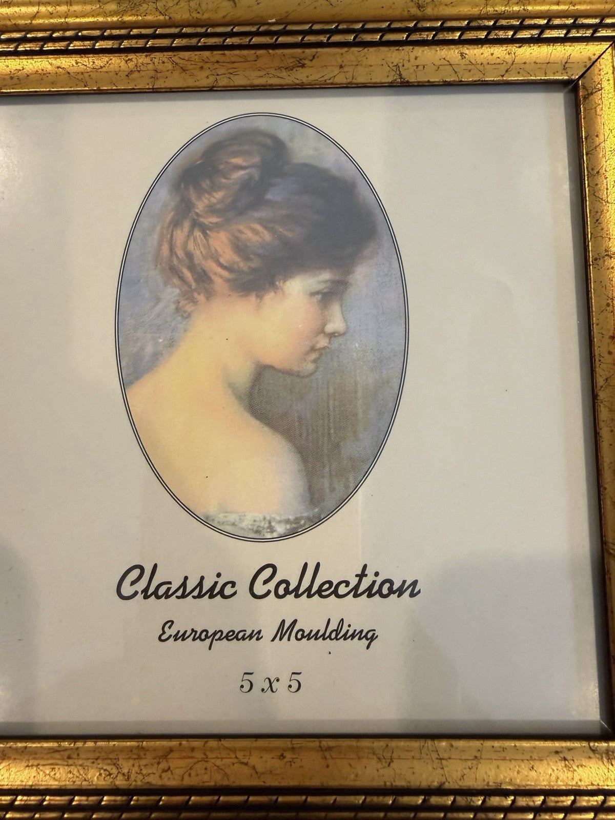 Classic Collection Gold Picture Frames Set 2 Square 7x7 European Moulding NEW