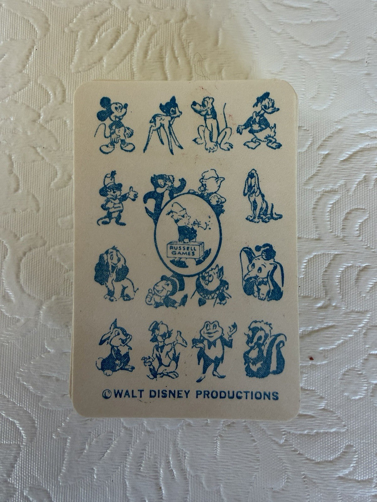 Vintage Walt Disney Character Card Game Mickey Bambi Donald Pluto Goofy Deck