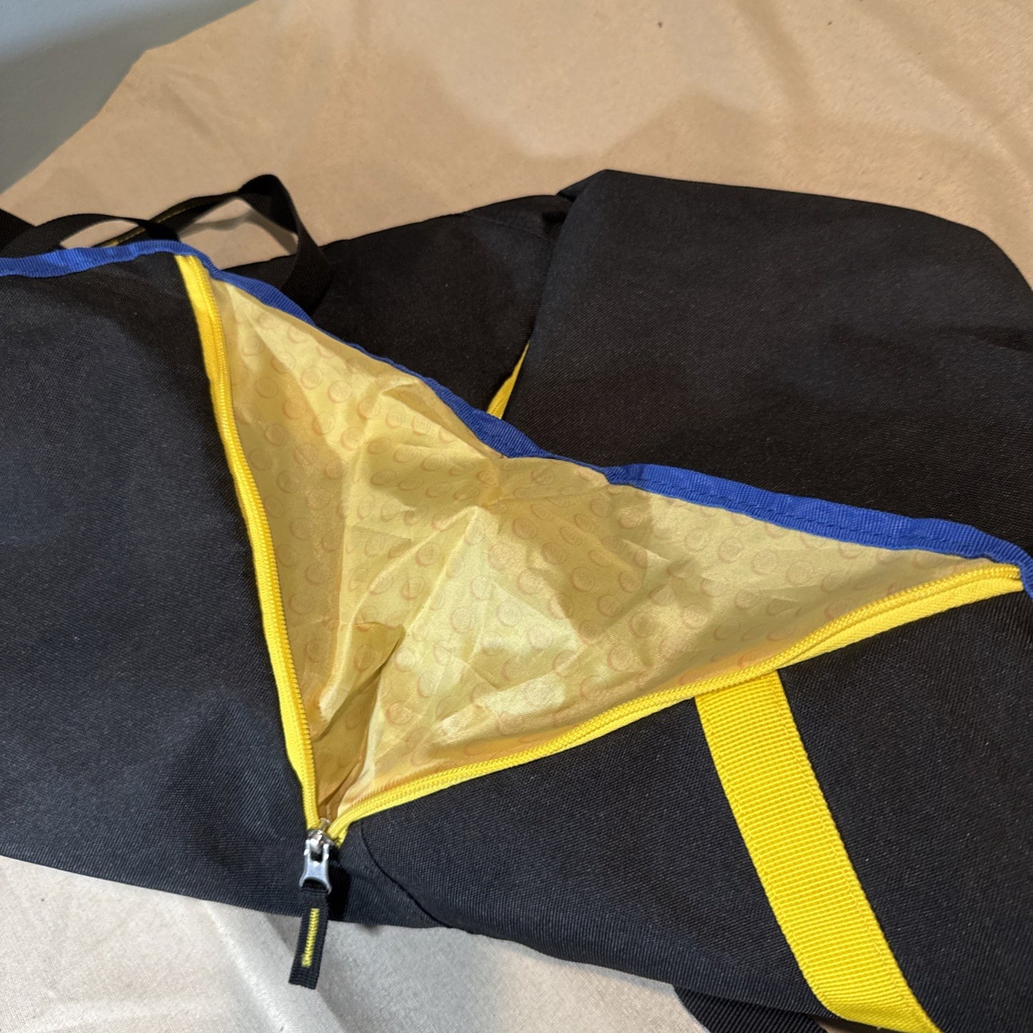 LEGO Canvas Tote Bag Expandable Black Yellow Blue Buckle Utility Carry Bag