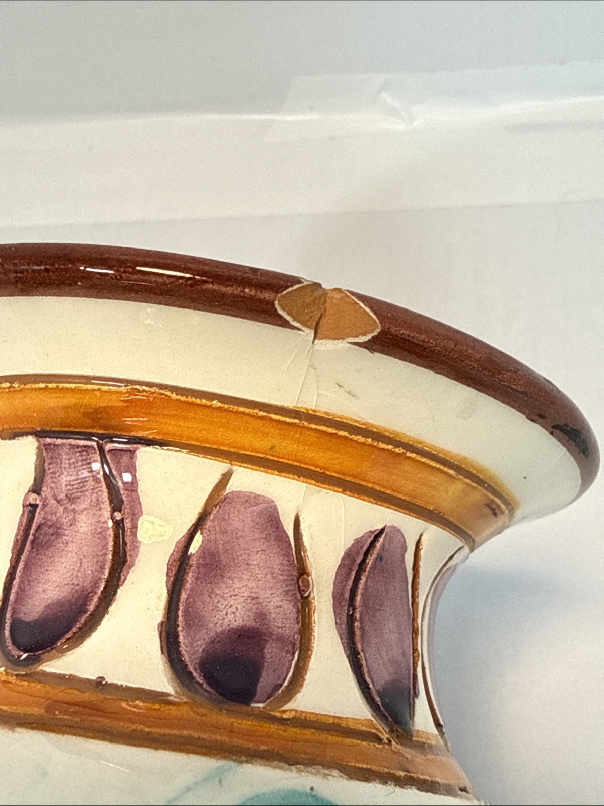 Antique Hand Painted Vase Signed Decorative Porcelain 8”x5”