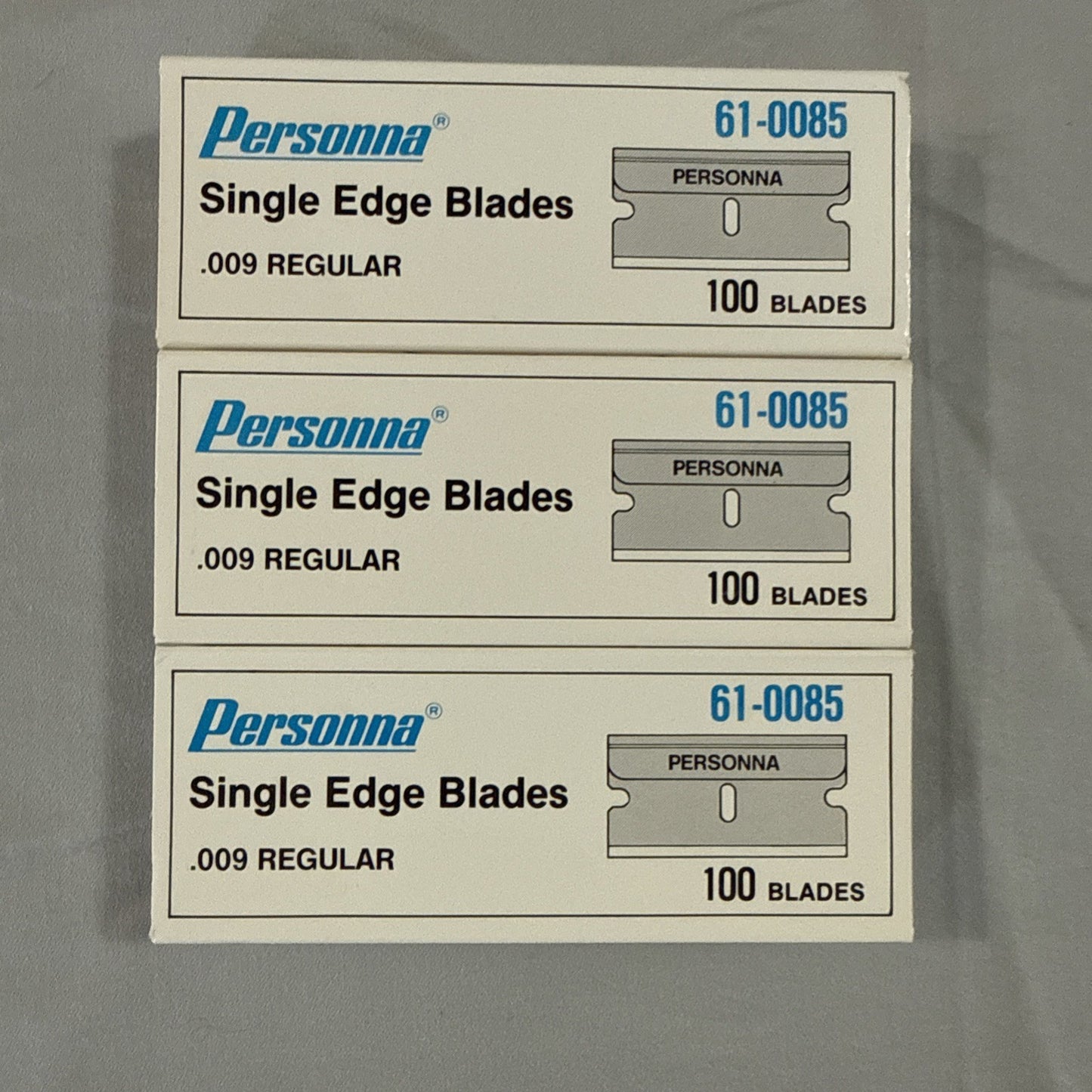 Personna 61-0085 Single Edge Blades .009 Carbon Steel 3 Pack 300 Count