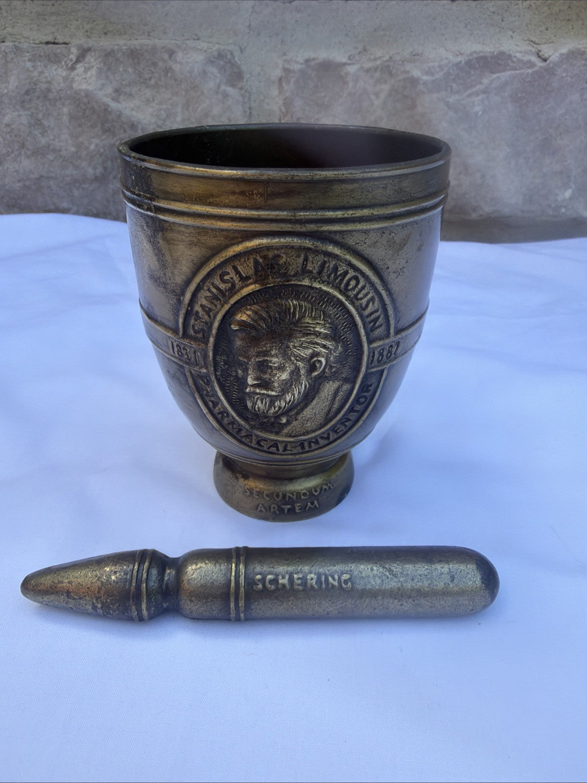 Vintage Apothecary Pharmacy Collectibles Lot Schering Hampden College Bronze Car