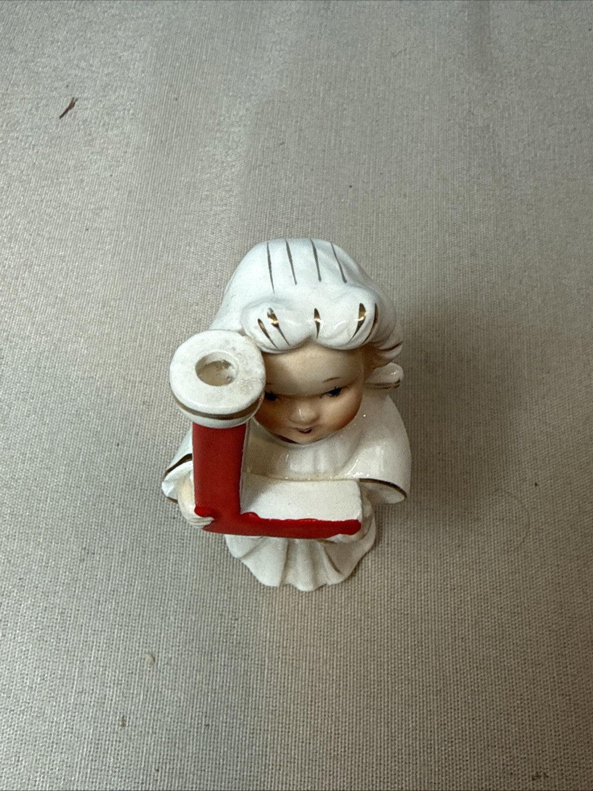 Vintage Noel Choir Angel Candle Holders Commodore Japan Hand Painted Christmas