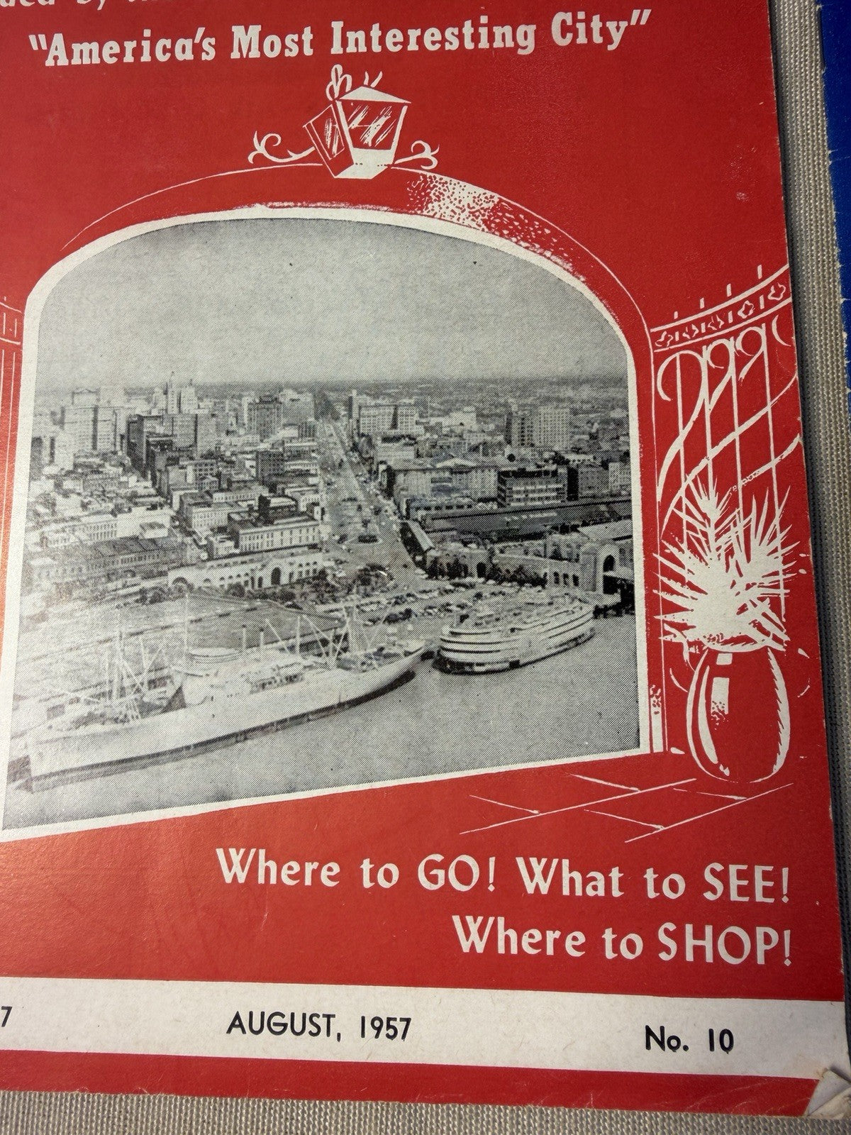 Vintage New Orleans Louisiana Tourist Guide Blue Book Mardi Gras Map 1950s-60s