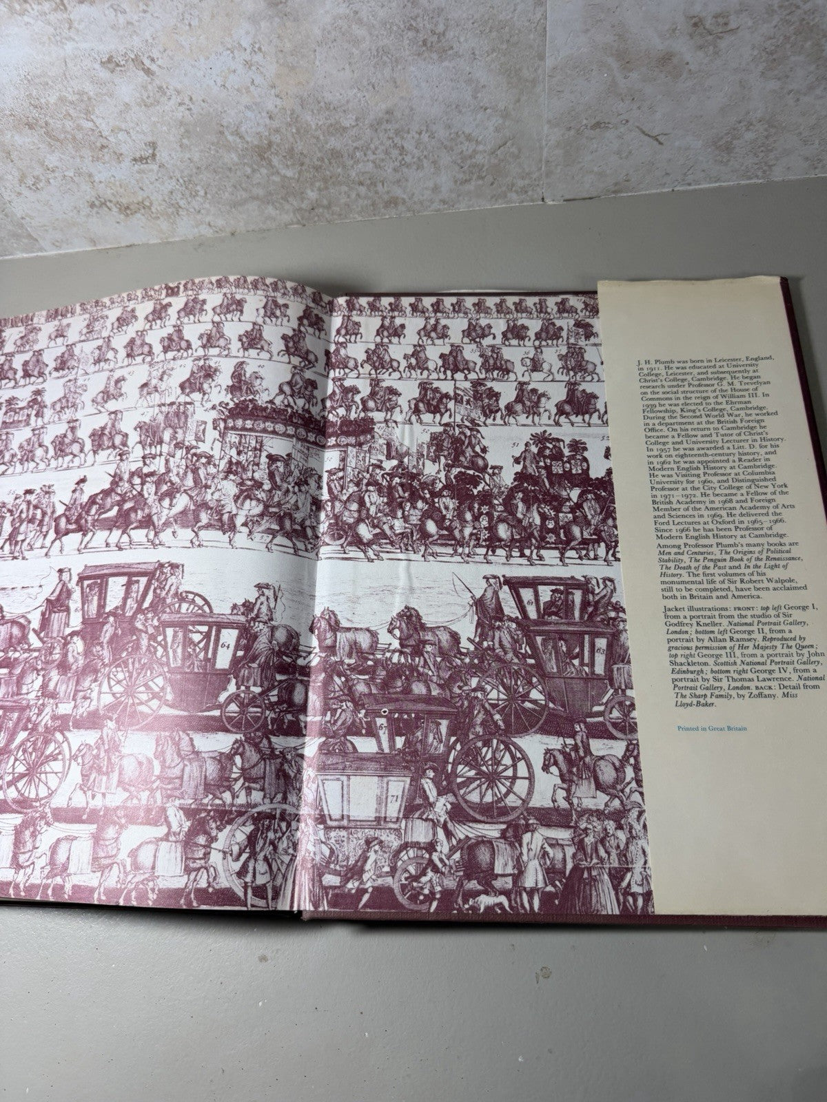 The First Four Georges JH Plumb 1975 Illustrated Hardcover British History DJ