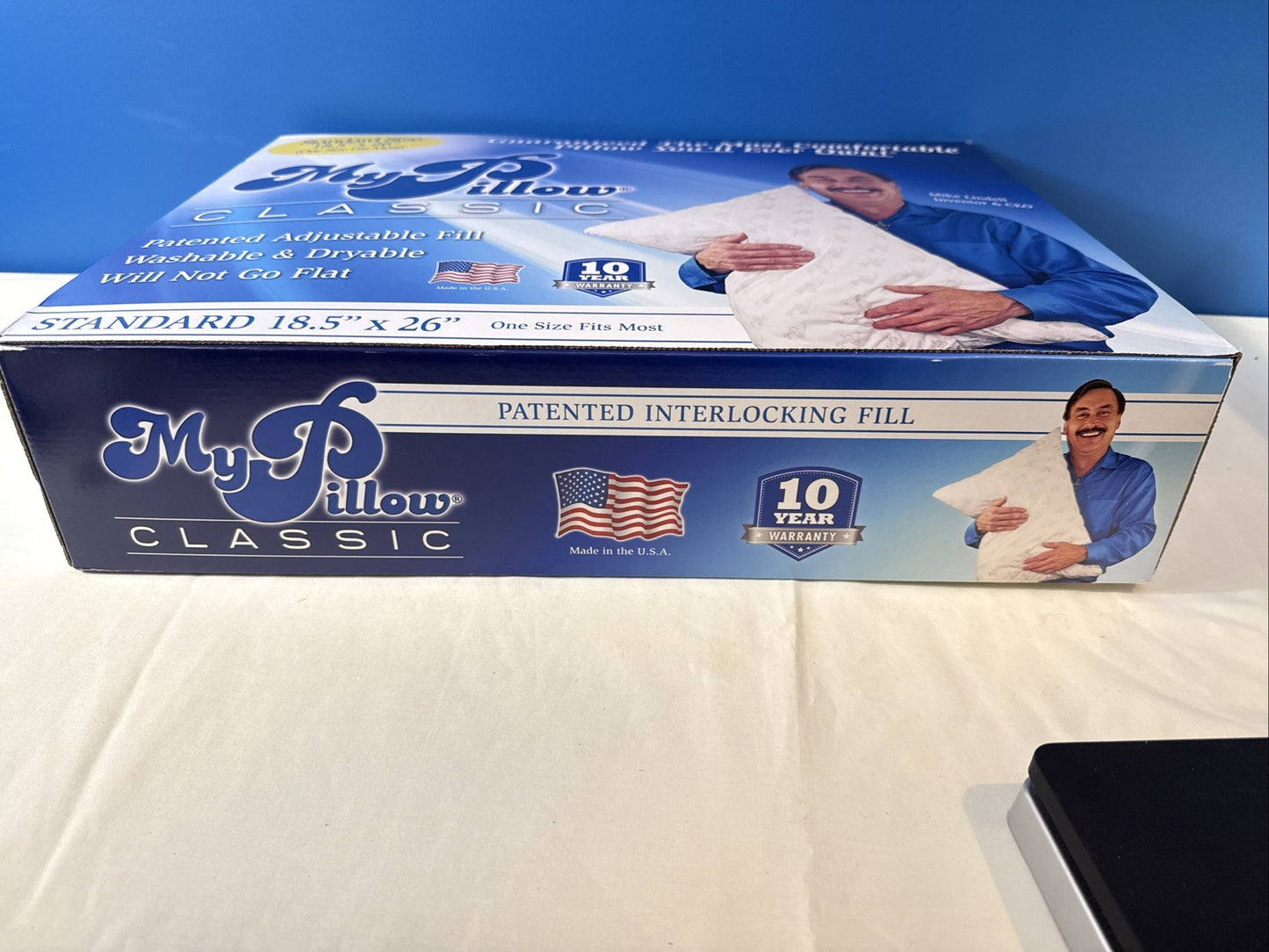MyPillow Classic Bed Pillow White Adjustable Fill Washable Dryable 18.5x26 New