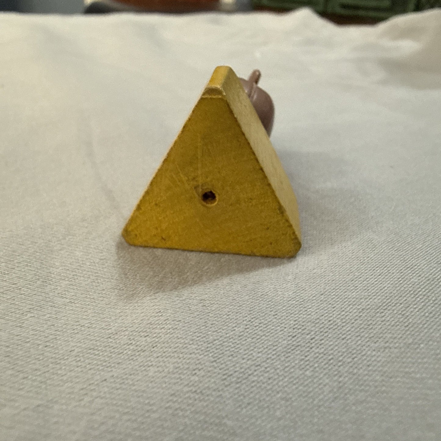 Vintage Fisher Price Little People Goldilocks Baby Bear Yellow Triangle
