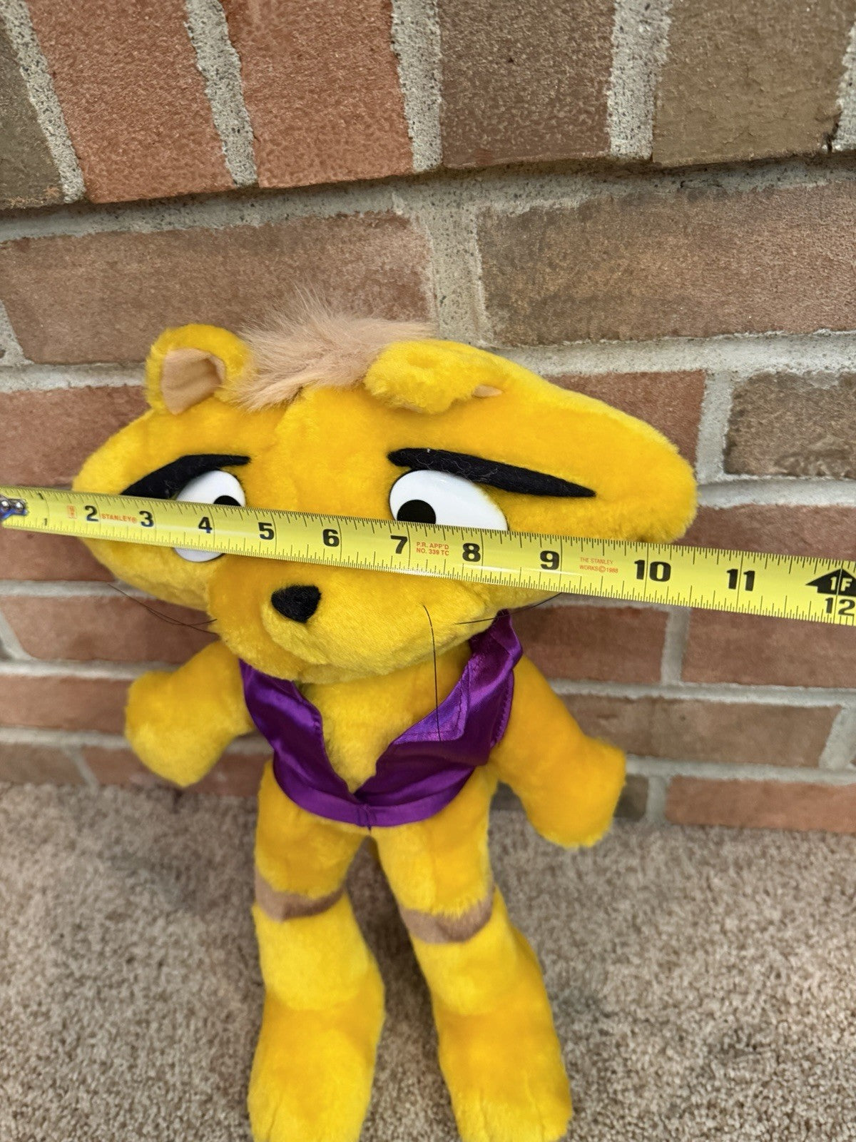 Vintage 1990s Cinemark Front Row Joe Cat Plush Movie Theater Mascot 15.5" Toy