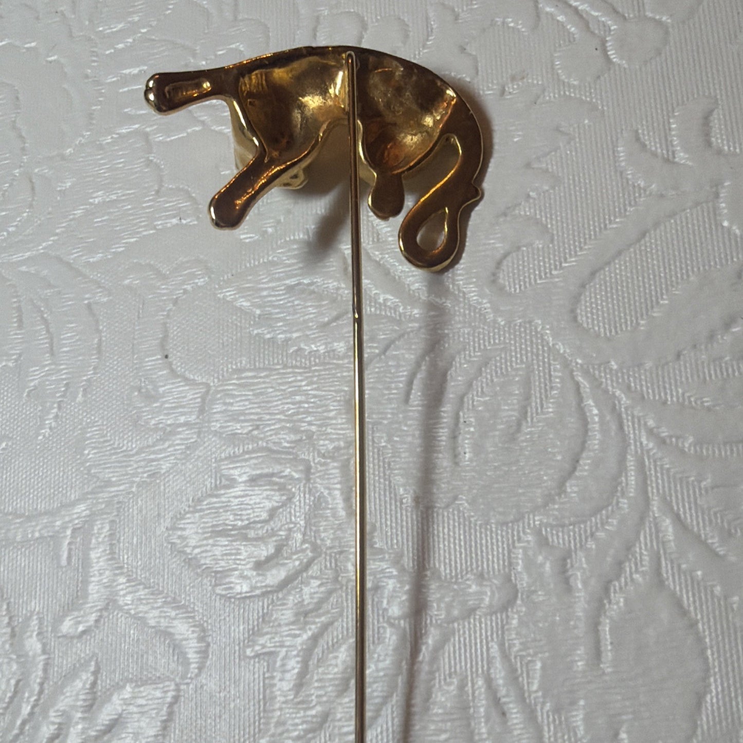 Vintage Weingeroff Cat Brooch Kitten Stick Pin Jewelry Lot of 2 pins with Case