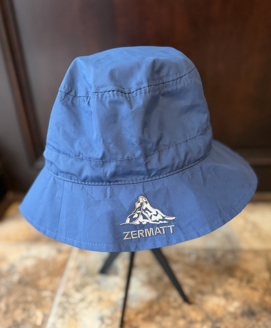 DK Doerig Kreier AG Zermatt Blue Bucket Hat CoolMax Lined Switzerland Unisex
