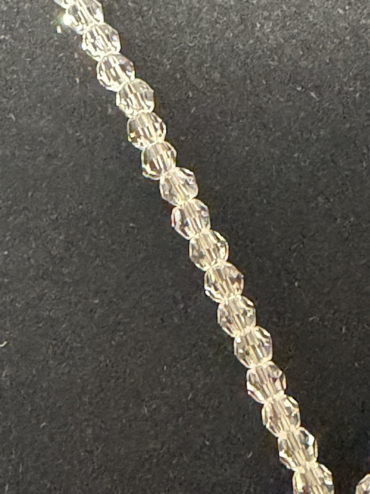 Swarovski Crystal Pendant Necklace Teardrop Silver Tone Chain Certificate Box