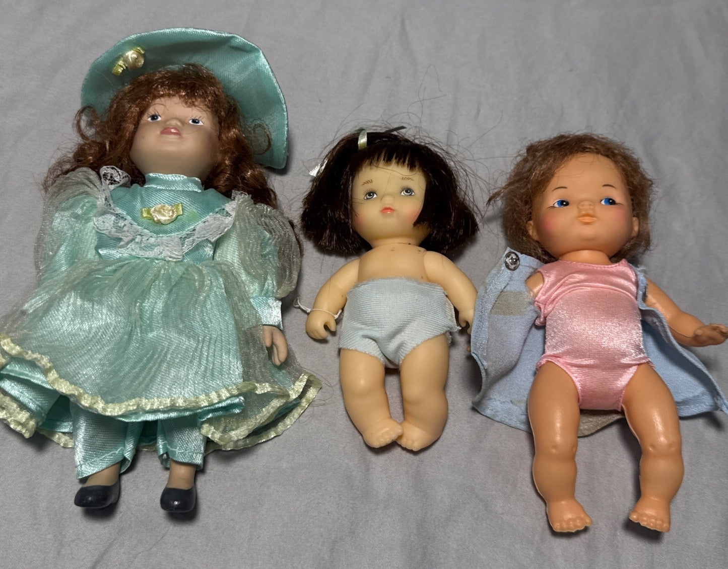 Vintage Lot of 3 Dolls Love-a-Baby Dolls Dan Dee Heart Family Dolls